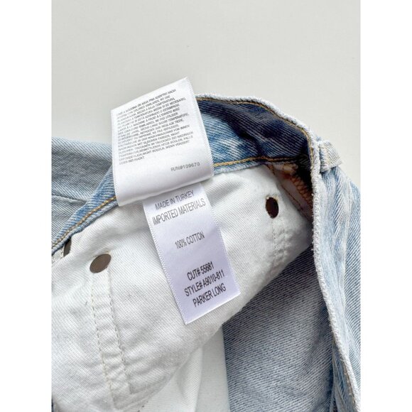 AGOLDE Parker Long Swapmeet High Rise Denim Cut Off Shorts, Size 30 - Picture 12 of 13